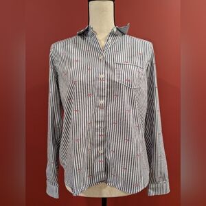 Banana Republic Blue Striped Men's Shirt